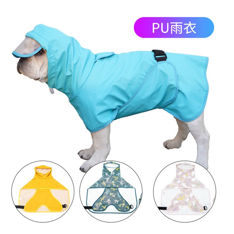 可牵引狗狗雨衣防水护肚防脏神器