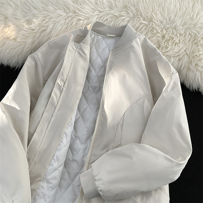 工装保暖夹棉棒球服男装美式cleanfit高级感加厚立领棉衣外套夹克