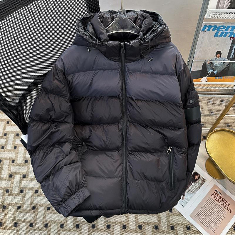 2024拼色连帽轻薄羽绒棉衣男女款冬季新款保暖防寒面包服棉袄外套