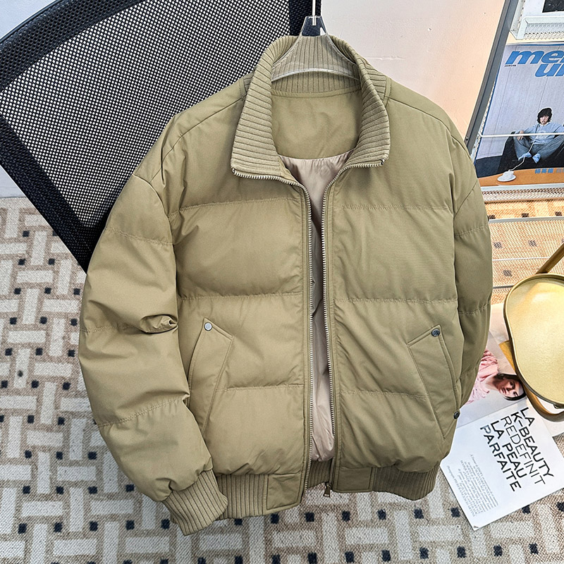 立领冬装多巴胺羽绒棉服男士户外御寒保暖加厚面包服2025棉袄外套