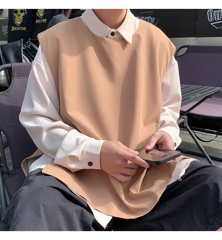 青少年套头坎肩背心上衣