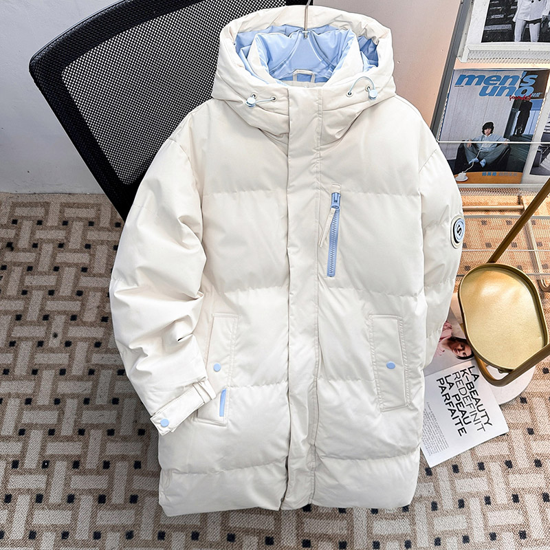 美式中长款连帽羽绒棉衣男女冬季潮ins宽松加厚保暖防寒棉袄外套