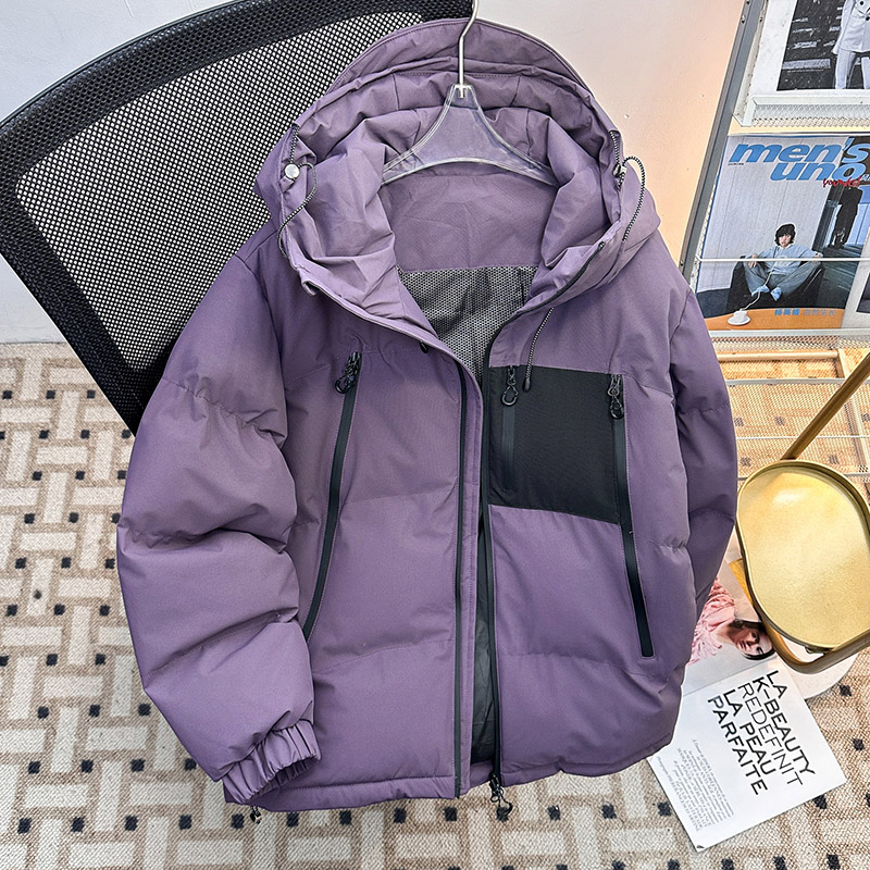 2025新款加厚羽绒棉服男生冬季保暖防寒棉衣外套宽松连帽工装棉袄