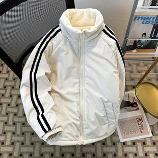 面包服情侣棉服 2025加厚潮流棉袄新款 男女款 双面穿羊羔绒棉衣冬季