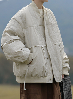 日系棒球领棉衣男女冬季cityboy基础款保暖棉袄加厚休闲棉服外套