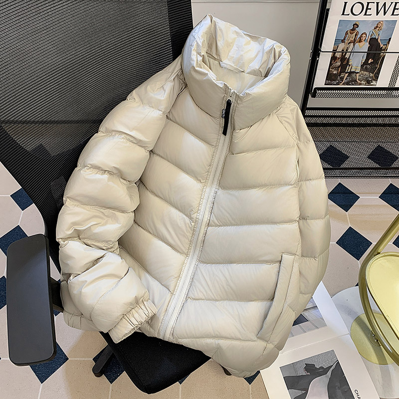 立领轻便款排骨羽绒服男款冬季新国标90鸭绒防寒防风加厚保暖外套