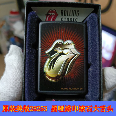28253黑哑漆滚石大舌头摇滚