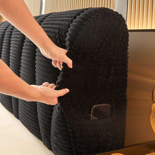 兔兔绒2025新款床头套高级感靠背软包防尘罩万能通用床头遮丑神器