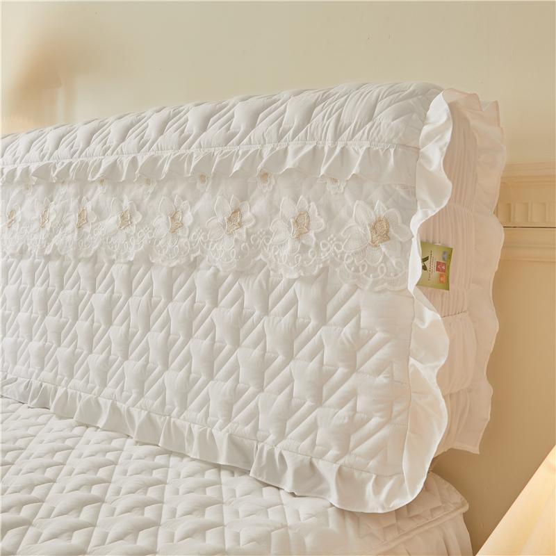 2025新款全包床头套罩卍能夹棉高档皮木床靠背套软包花边保护套罩