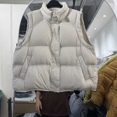 羽绒服6803韩系宽松立领羽绒马甲女2025冬显瘦保暖蓬松面包服外套