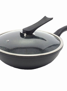 出口北欧不粘锅炒菜锅平底煎锅无油烟通用电磁炉燃气家用平底锅