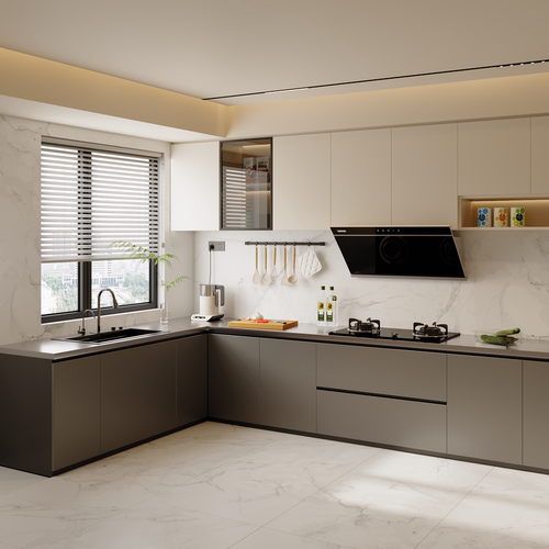 304全不锈钢整体橱柜厨房家用台面加厚柜体全钢一体柜碗柜一体