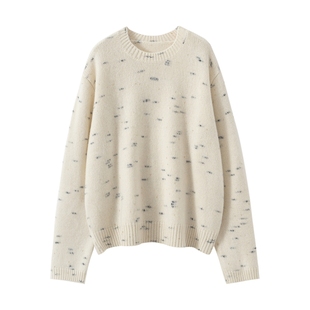 羊绒衫女100山羊绒针织衫2025秋冬新款圆领短款套衫休闲百搭毛衣