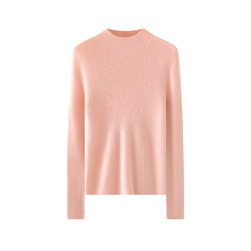 无缝一线成衣100山羊绒圆领纯色针织打底衫时尚百搭上衣经典