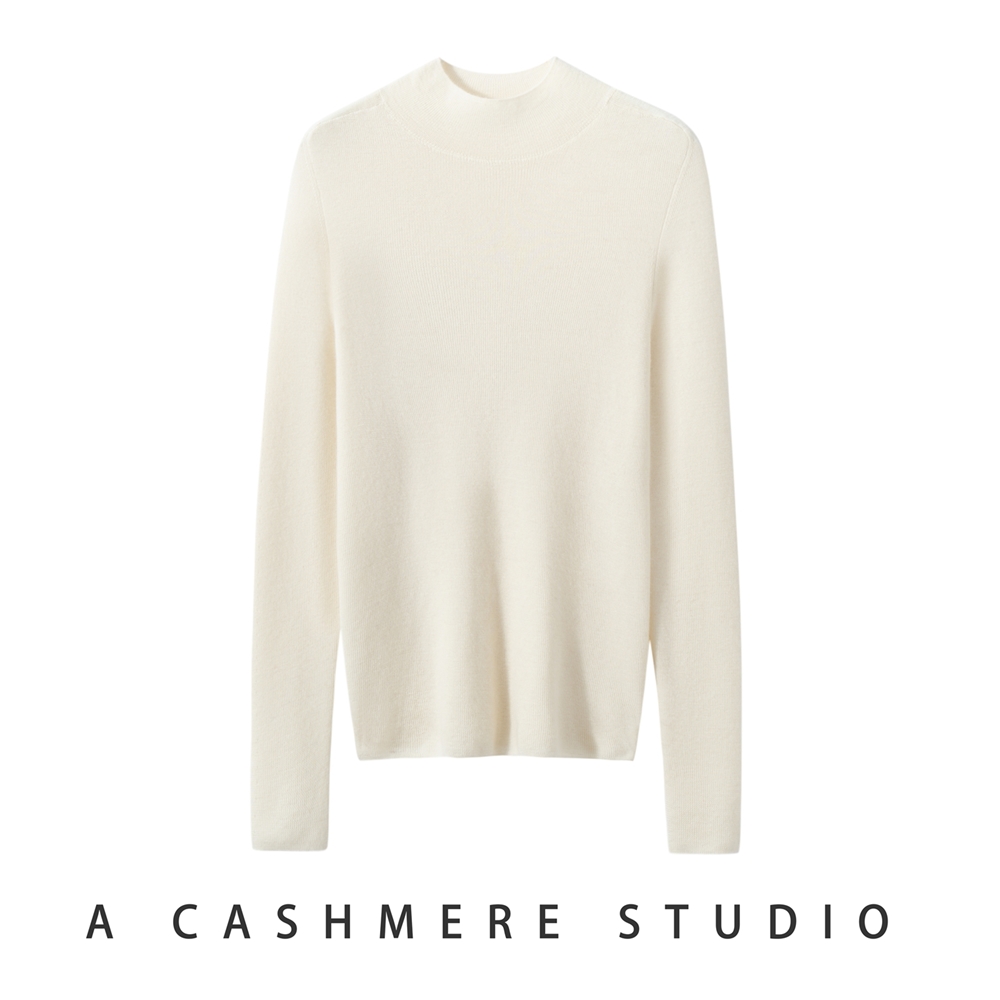 2025百搭时尚简约圆领长袖羊绒衫