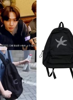 明宰铉同款韩国the coldest moment 定制y2k海星贴布男女双肩包