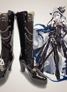 cosplay鞋高跟靴明日方舟归溟幽灵鲨艾丽妮流明掠风cos鞋定做定制