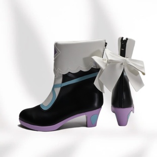 cosplay鞋王者荣耀小乔时之魔女cos鞋定制高跟大码增高动漫鞋定做