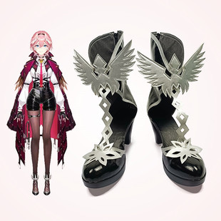 cosplay鞋子虚拟主播vtuber秘密结社鹰岭琉露依cos鞋定制来图定做