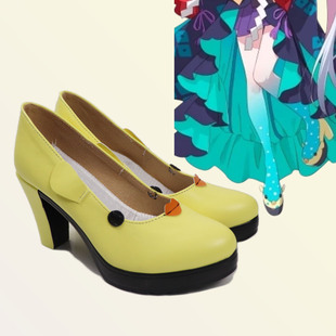 cosplay鞋 定制漫展大码 高跟展高动漫鞋 超时空夜姬月见八千代cos鞋