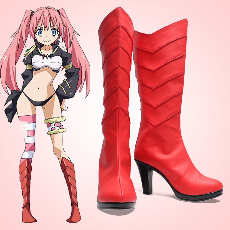 cosplay鞋子关于我转生后米莉姆cos鞋定做高跟增高大码动漫鞋定制