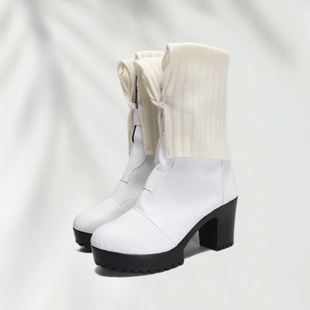 cosplay鞋 崩坏3德丽莎天命难逃cos鞋定制高跟增高大码动漫鞋定制