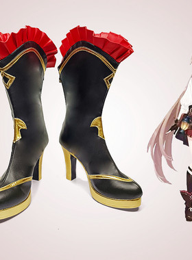 cosplay鞋子高跟靴hololive二期生七诗无名cos鞋定制支持来图定做