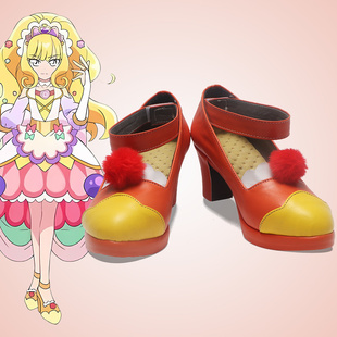 cosplay鞋子光之美少女果彩天音cos鞋定制动漫鞋高跟增高来图定做