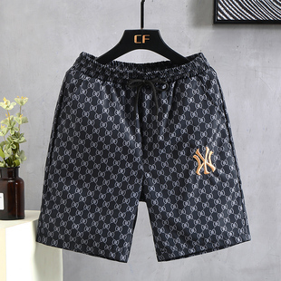 潮流休闲薄款 刺绣沙滩裤 外穿运动大裤 夏季 短裤 五分裤 衩子男士 男装