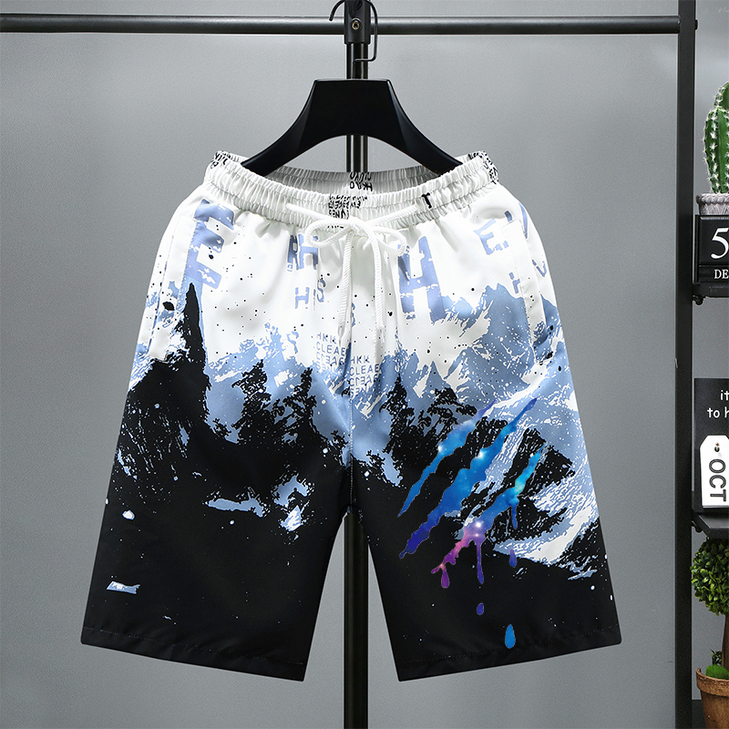 男士夏季冰丝速干五分沙滩短裤