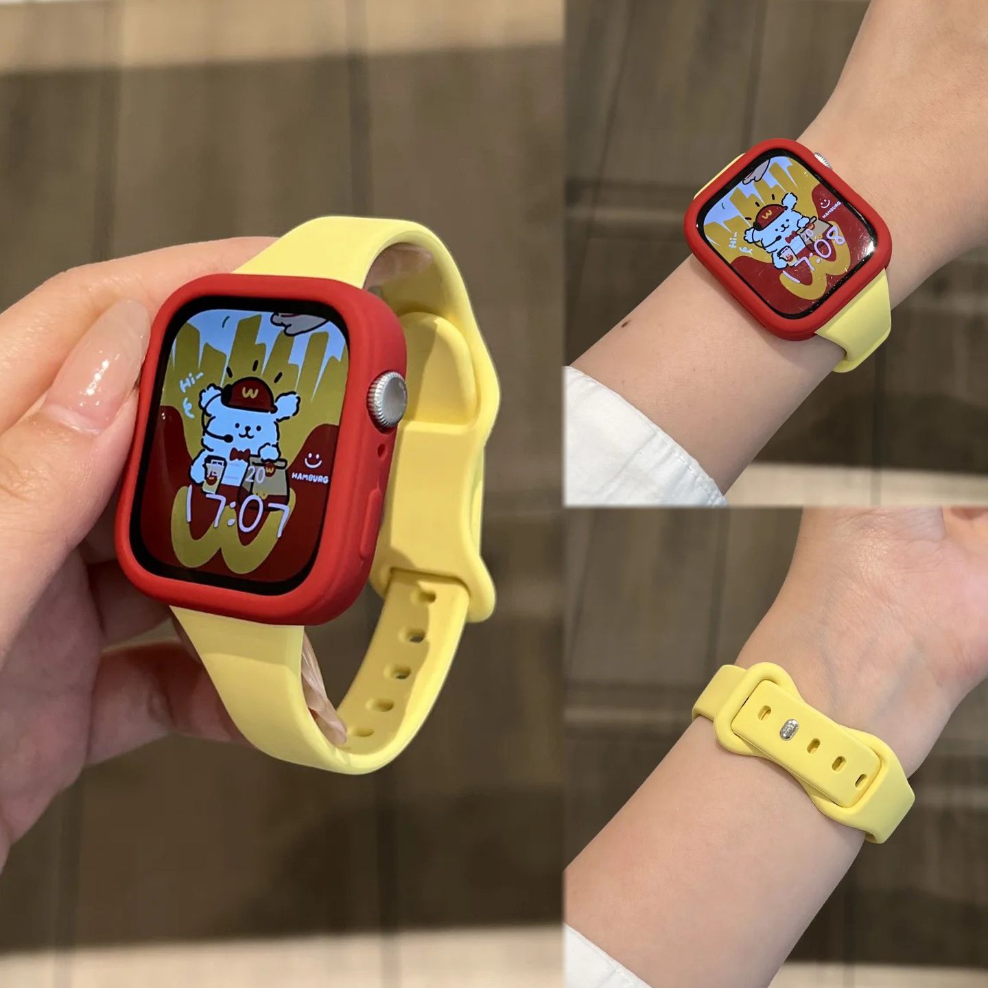 适用适用华为Fit4手表FIT3奶黄小蛮腰液态硅胶表带watchFit4Pro高