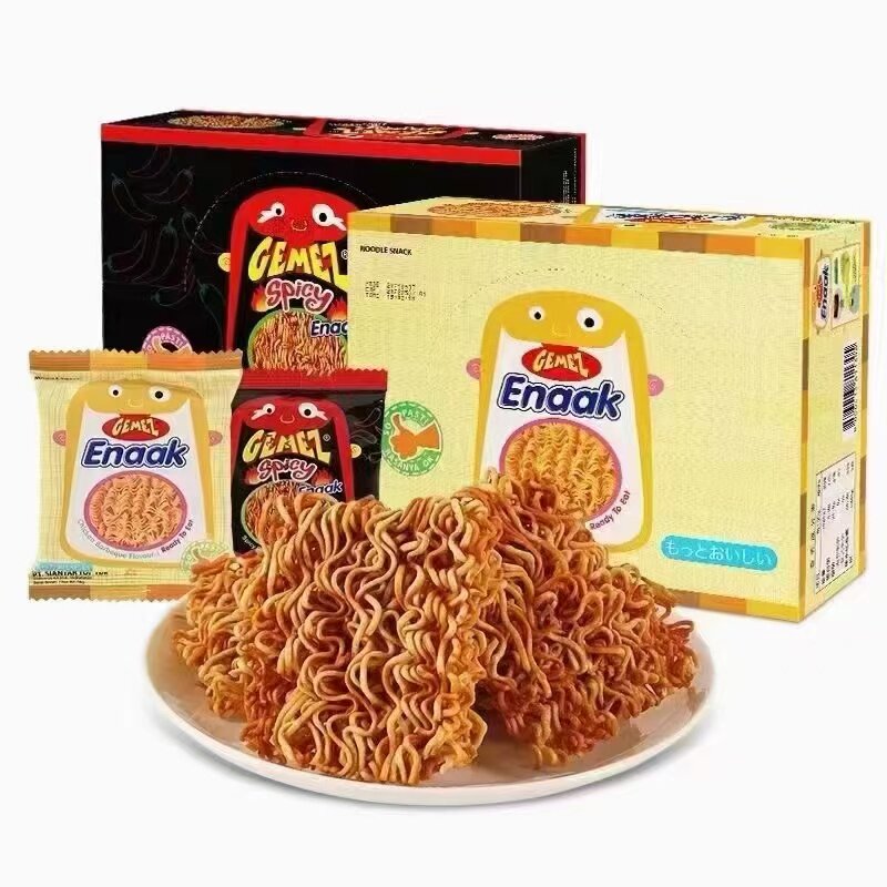 包邮印尼进口小鸡面烧烤鸡肉味辣味干脆面点心面方便面
