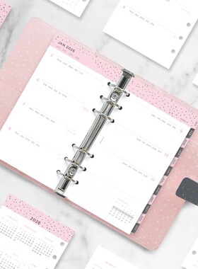 【2026年周计划印花套装】Filofax A7 A6 A5内页替芯活页本替换页