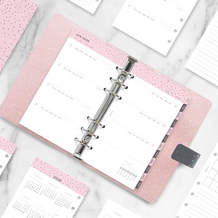 【2026年周计划印花套装】Filofax A7 A6 A5内页替芯活页本替换页