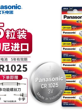 进口松下CR1025纽扣电池自行车计步器刹车灯电子手表汽车遥控钥匙