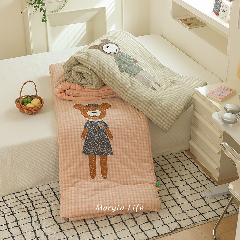 木悠卡通A类抗菌全棉双层纱大豆被子春秋被冬被儿童幼儿园被芯,床上用品,化纤被,淘宝优惠券,粉丝福利购,淘宝优惠卷