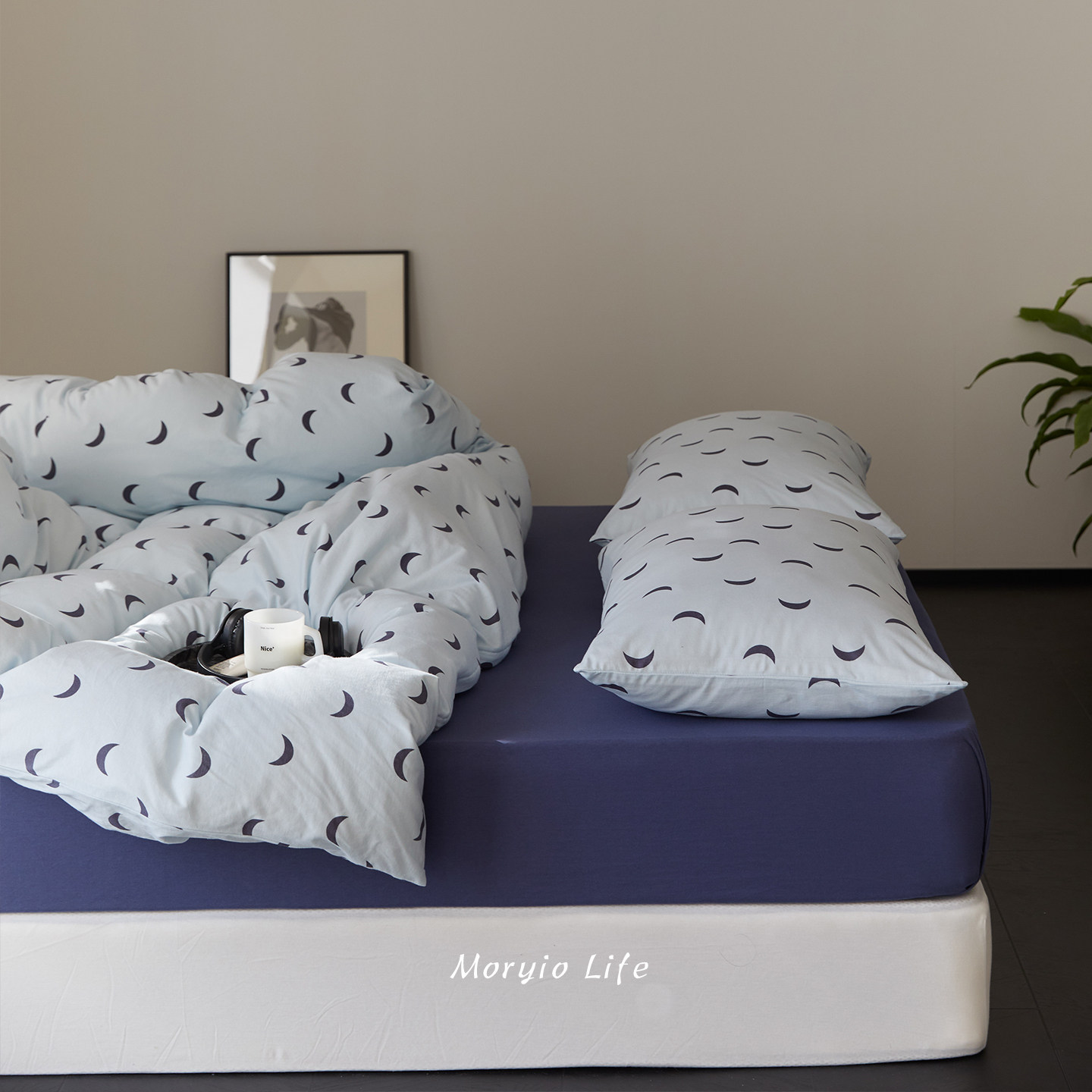 木悠北欧简约超柔裸睡针织棉四件套全棉纯棉被套床单天竺棉床品