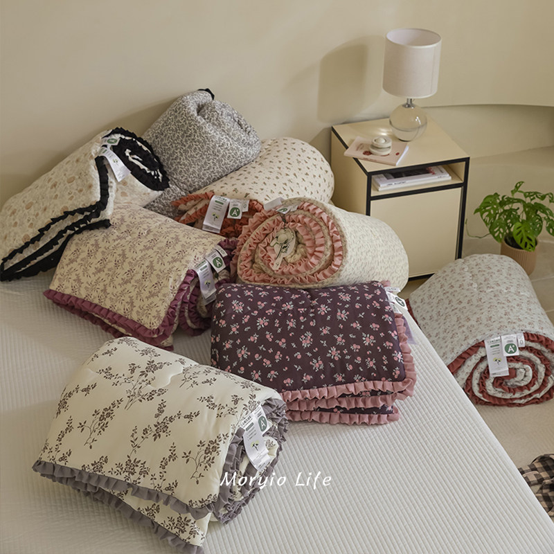 木悠韩版ins碎花超柔春秋被冬被加厚保暖大豆纤维双人被子可机洗,床上用品,化纤被,淘宝优惠券,粉丝福利购,淘宝优惠卷