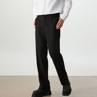 挺括显腿长百搭休闲西裤 裤 通勤简约直筒西装 Soobaai