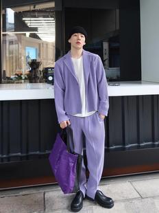 外套宽松JD201 秋冬可穿西服夹克休闲长袖 三宅衣库褶皱男装 2025款