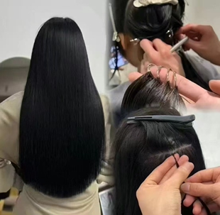 单束专拍全真发三代代羽毛接发全真发手工编织微