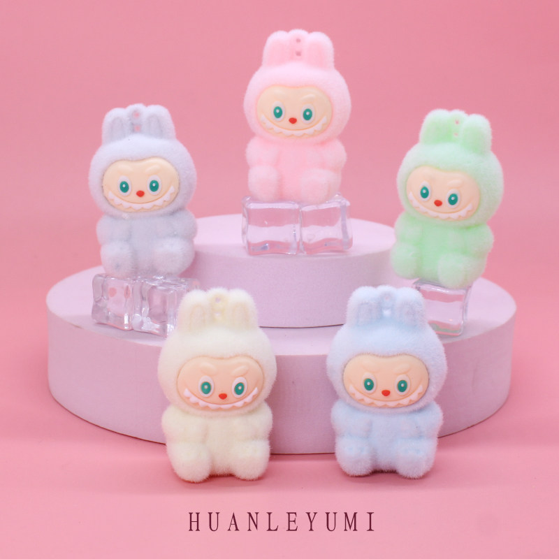 植绒拉布布公仔摆件可爱治愈系