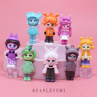 节奏盒子手办公仔卡通闻达奥伦钥匙扣挂件西蒙日拟人版玩偶小礼物