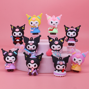 A59卡通库洛米小公仔kuromi钥匙扣挂件蛋糕装饰学生盲盒配件礼品