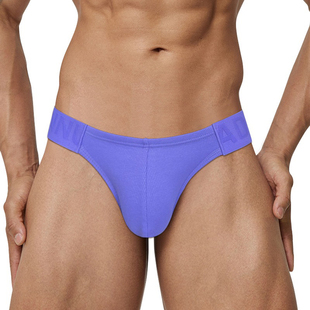 《小伟学长》男士三角裤性感国风浮雕纹高叉纯色简单U凸设计