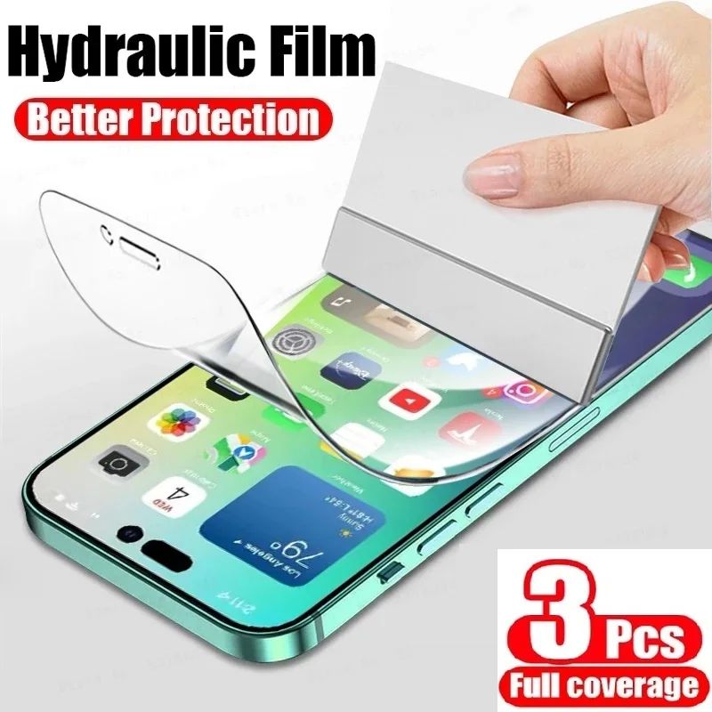 3PCS 999D Hydrogel Film For iPhone 7 8 6 6S Plus Screen Prot