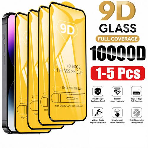 1-5PCS 9D Screen Protector Tempered Glass for IPhone 15 14 1