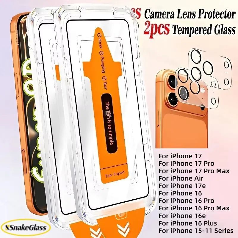 4In1 Tempered Glass Screen Protector+Lens Protector for iPho