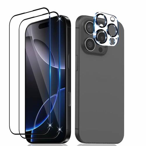 2 Tempered Glass +1 Camera Lens Film For iPhone 17 16e 16 15