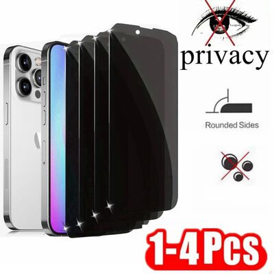 Full Cover Anti-Peep Screen Protector For IPhone 11 12 13 14 15 16 pro max 13 mini SE Film case